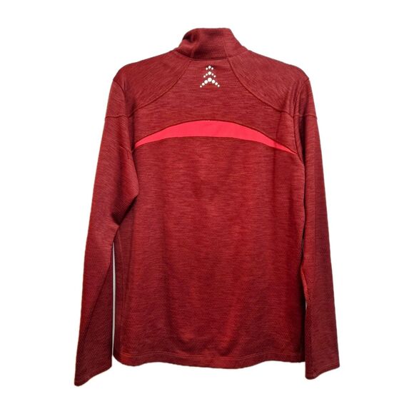 REI Men Sweater Heather Red 1/2 Zip Active Pullover Long Sleeve Sz Mens Medium - Picture 3 of 4